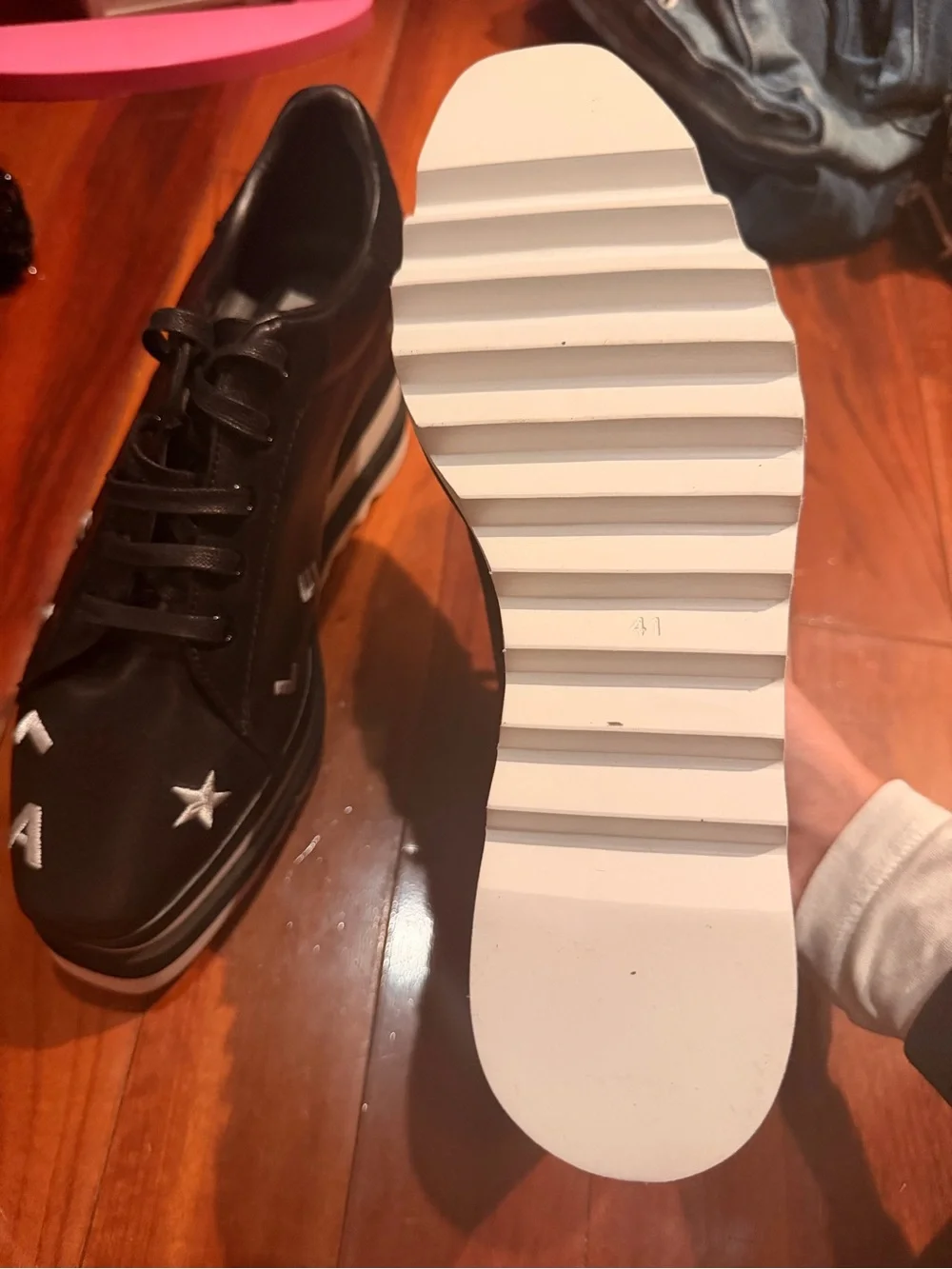 NWOT Black and white Platform Sneakers size 41